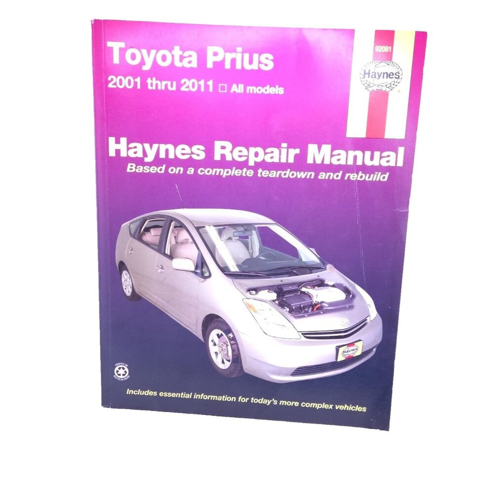 Toyota Prius Service Repair Manual Haynes 2001 Thru 2011 #92081